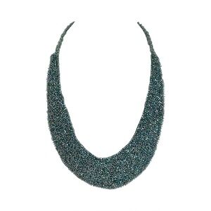 Beaded Green Statement Collar Necklace